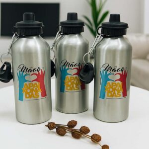 Squeeze de Alumínio com Tampa Dupla 600ml